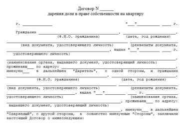 Перераспределение долей в праве общей долевой собственности на квартиру